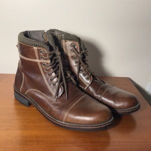 steve madden radon cap toe leather boot